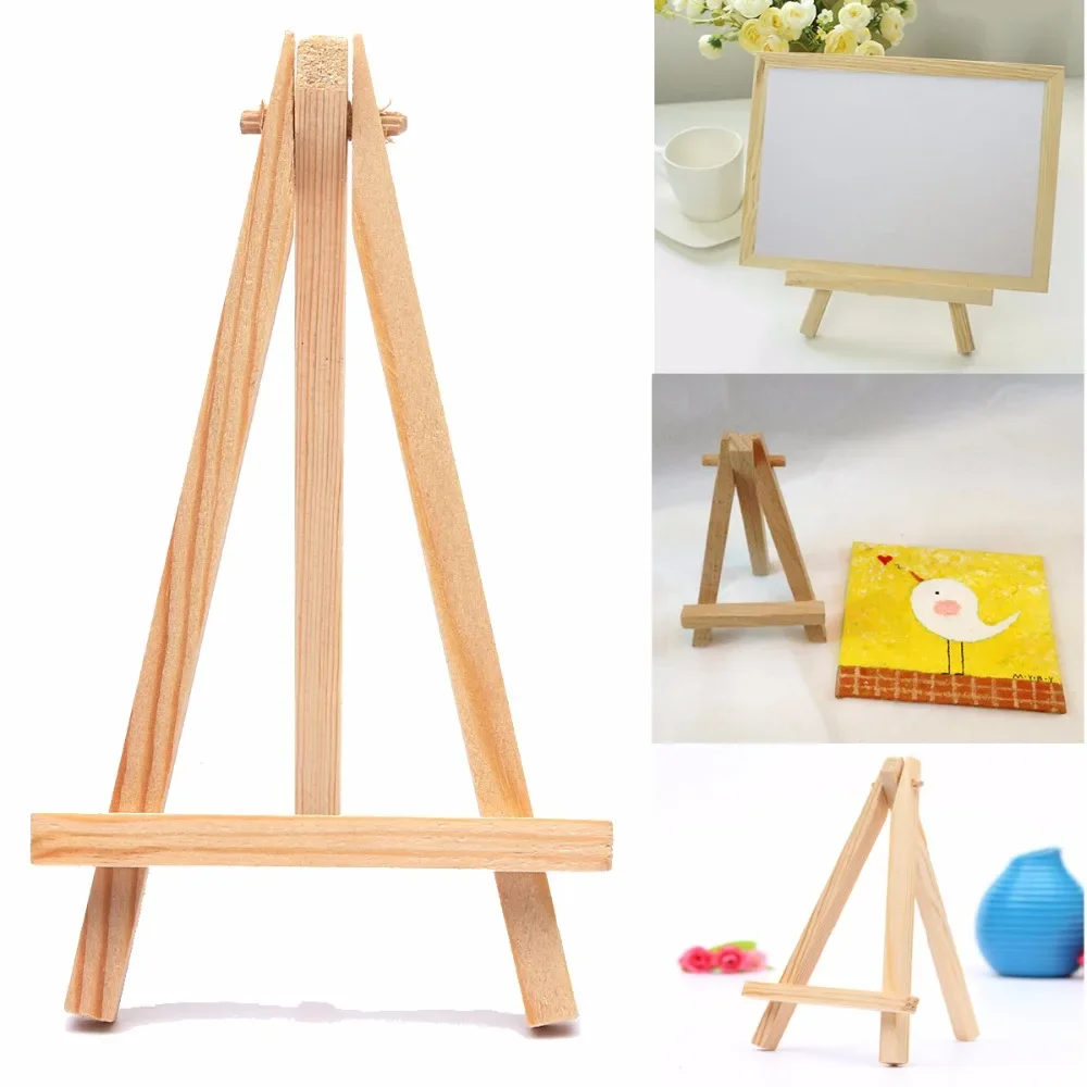 Kids Mini Wooden Easel Art Painting Name Card Stand Display Holder Drawing 8PCS for School Student Artist Supplies sketch easel wooden easel wood table easel