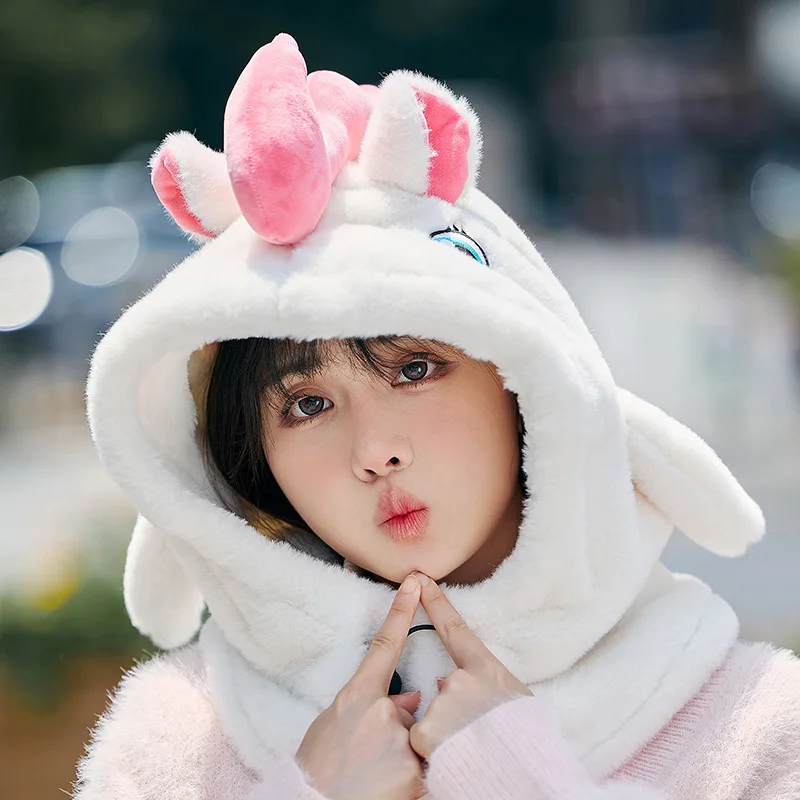 Unicorn Ski Helmet Cover Cartoon Neck Warmer Winter Hat Comfortable Skiing Head Warmer Cute Ski Helmet Hood Ski Accesories 4