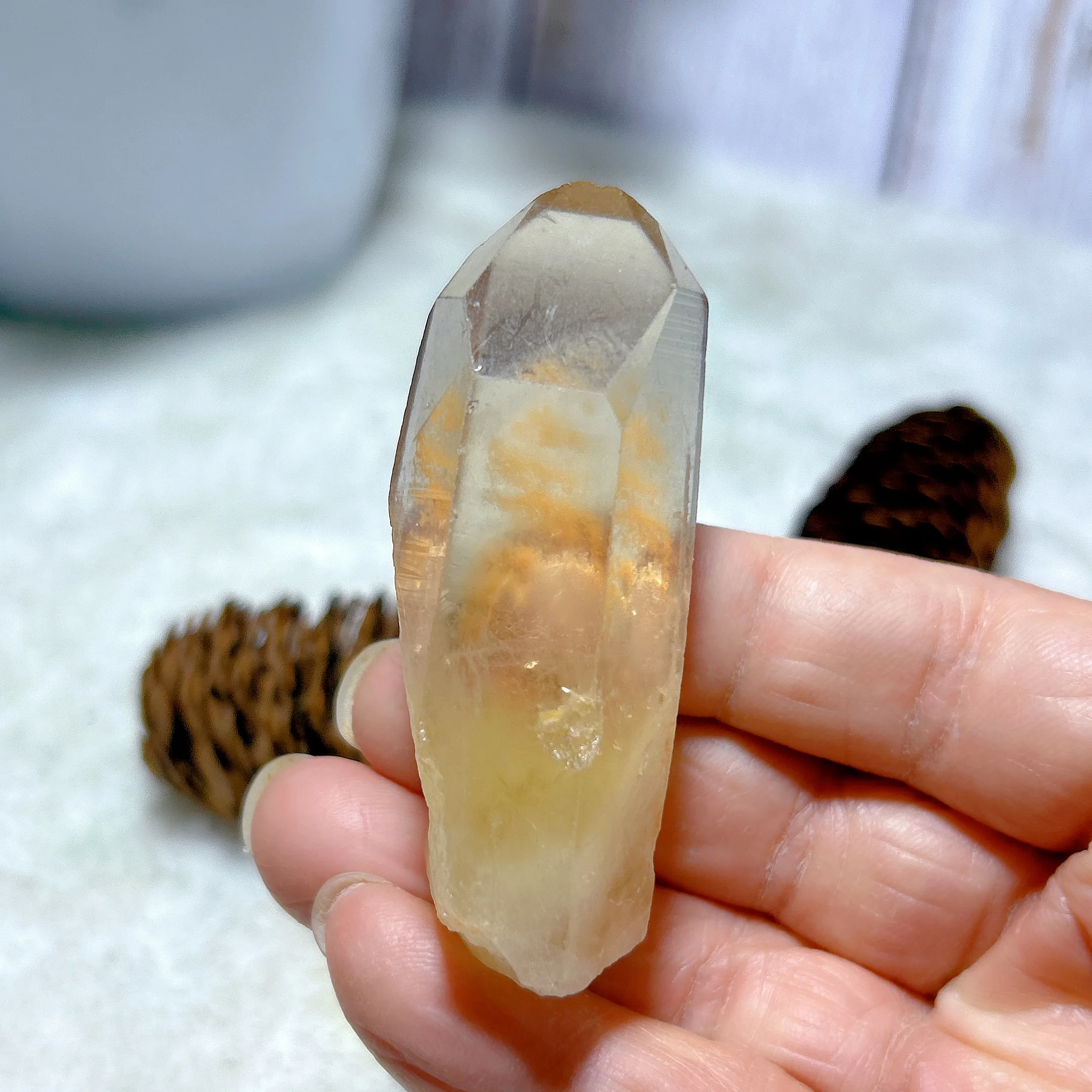 Healing High Quality Natural Crystal Brazil Citrine Specimen Raw Point Mineral Energy Home Decorations Gift 4