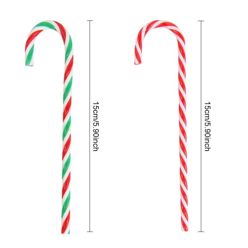 Christmas Candy Canes Acrylic Xmas Tree Hanging Twisted Crutch Pendant New Year Christmas Party Home Decoration Ornaments Gifts