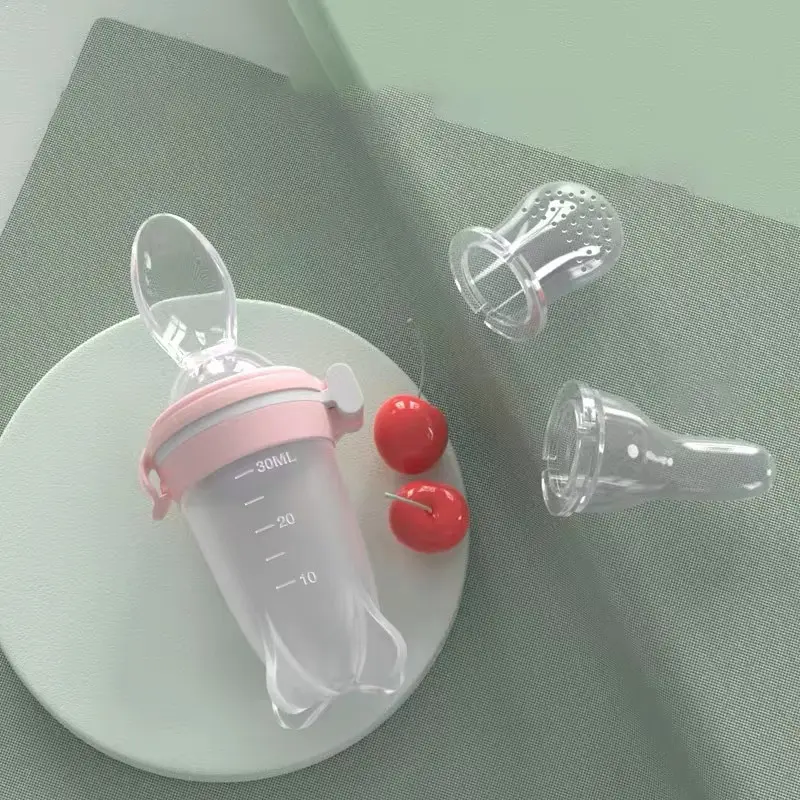 Baby Spoon Feeder Silicone Spoon Feeding Medicine Baby Cutlery 1PCS