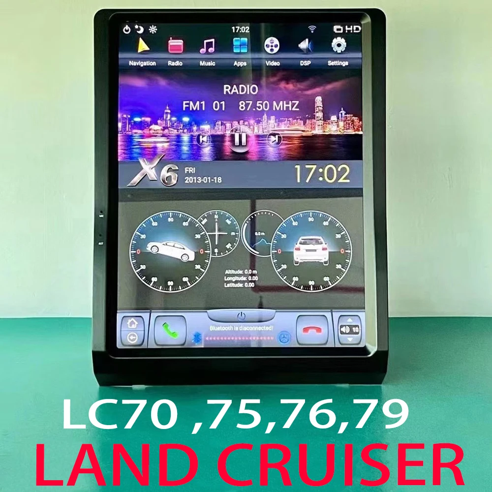 For Toyota Land Cruiser LC70 LC76 LC75 LC79 Inch Android11 Car Radio Multimedia Video Player GPS Navigation Wifi 13.3inch