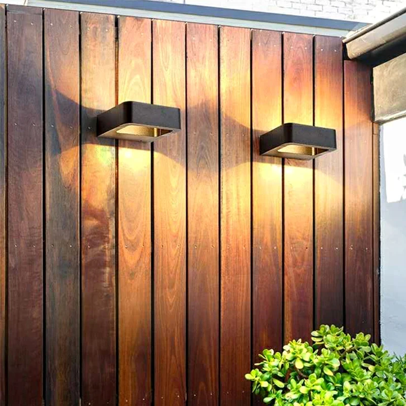 Wall Light Garden Villa Porch Sconce Black 96-260v Wall Lighting Outdoor Lighting IP65 Waterproof Alumunim Wall Light Fixture