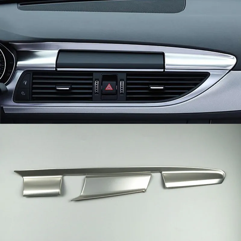 

Car Center Console Navigation Panel Cover Trim Interior Carbon Fiber Color Sticker For Audi A6 C7 A7 2012-2018 Auto Accessories