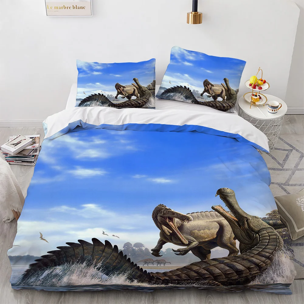 Dinossauro crianças jogo de cama cenário animal moda 3d duvet cover  conjunto consolador roupa gêmeo rainha rei único tamanho dropshipping -  AliExpress