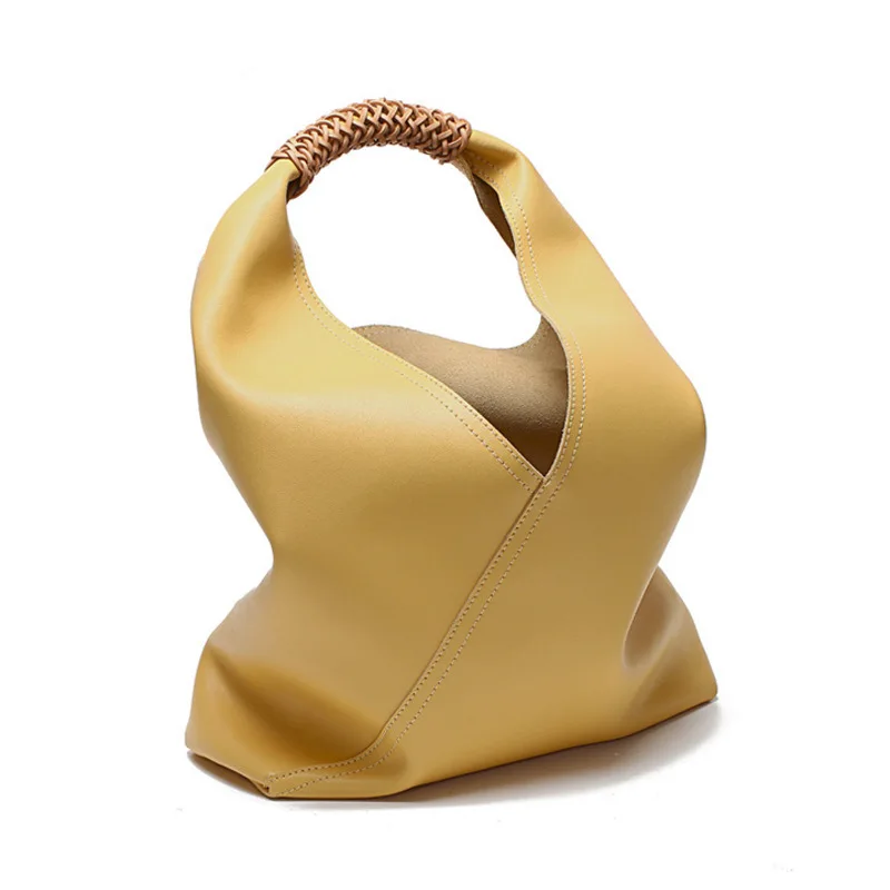 Women Winter Genuine Leather Advanced Underarm Bag Fashionable M6 Style Handheld One Shoulder Large Capacity Design Totes