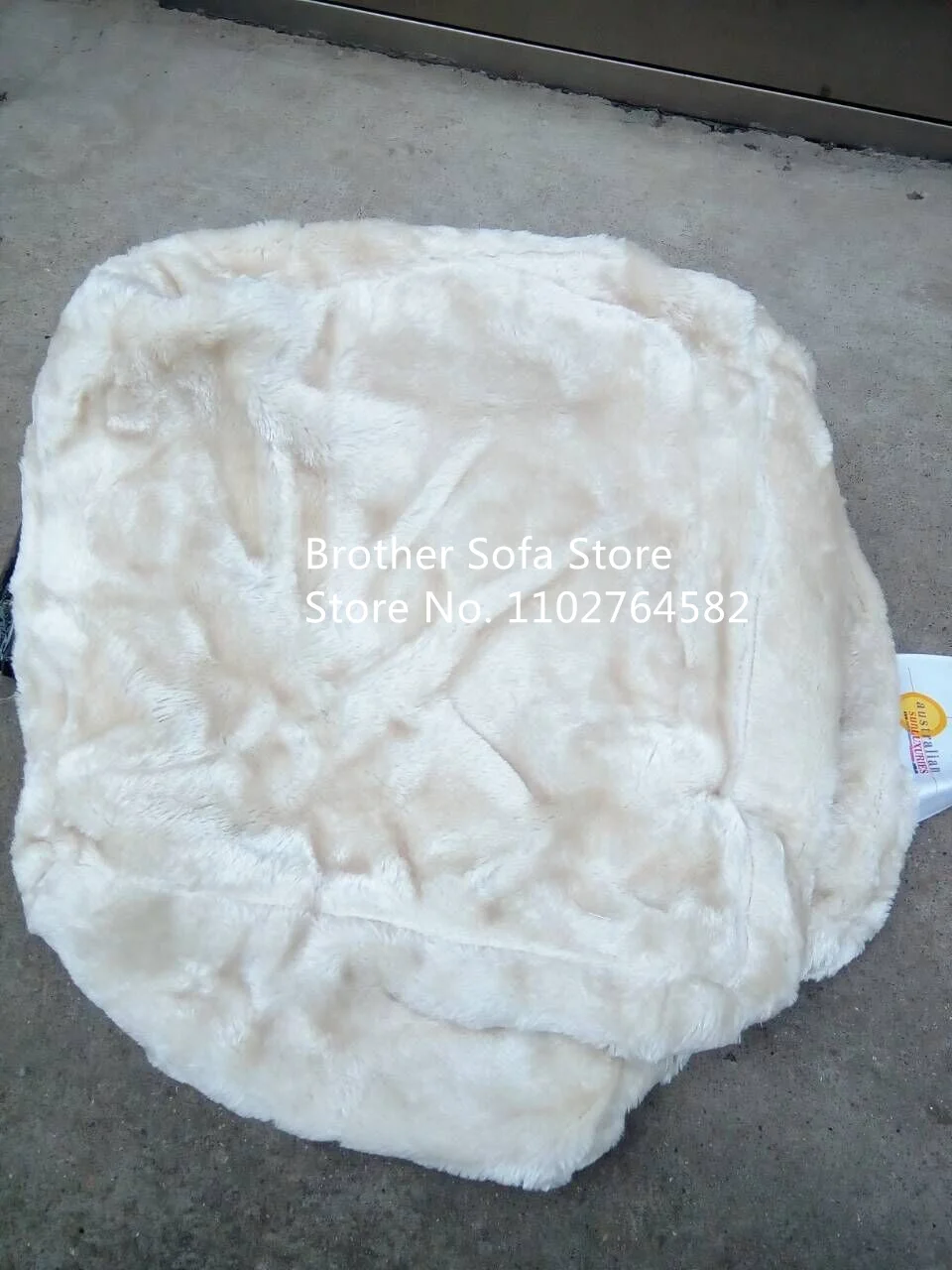 Fur fabric Ottoman bean bag Pouffe Stool Dressing Table Stool no Legs Removable Cover Soft Footstool bean bag step stool