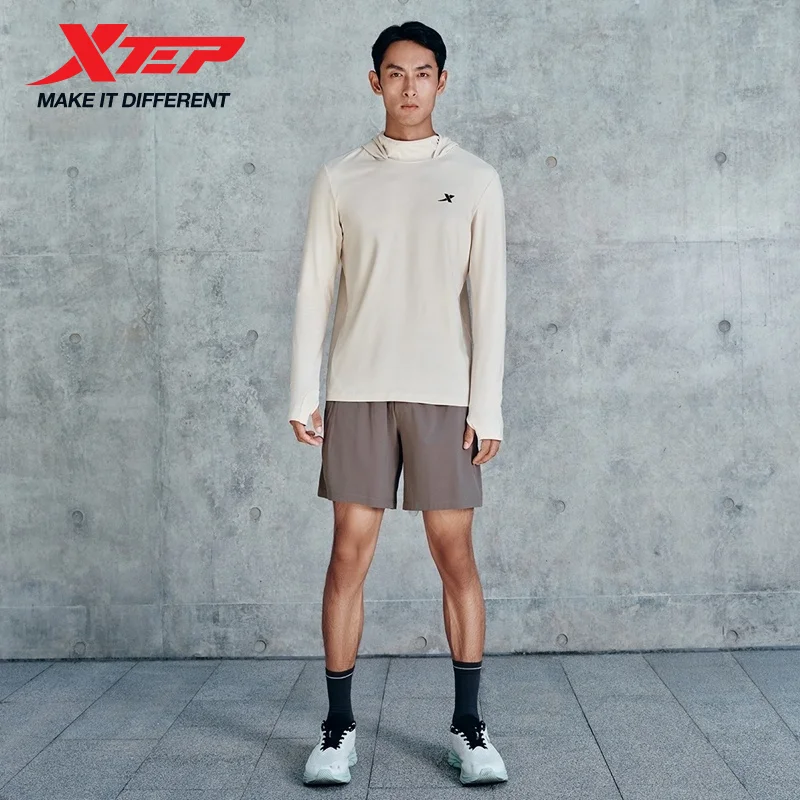 Xtep Knitting Shirt for Men Autumn Comfortable Soft Sweatshirt Leisure Athletic Outdoor Long sleeves Tops 876329030088