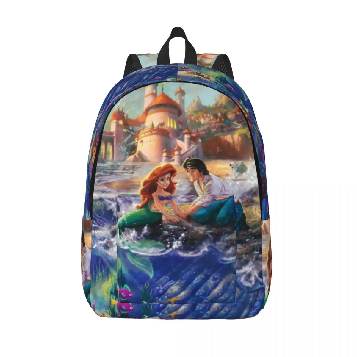 thumbnail image 1 of Custom Princess Ariel Travel Canvas Backpack Women Men School Computer Bookbag The Little Mermaid College Student Daypack Bags, 1 of 5