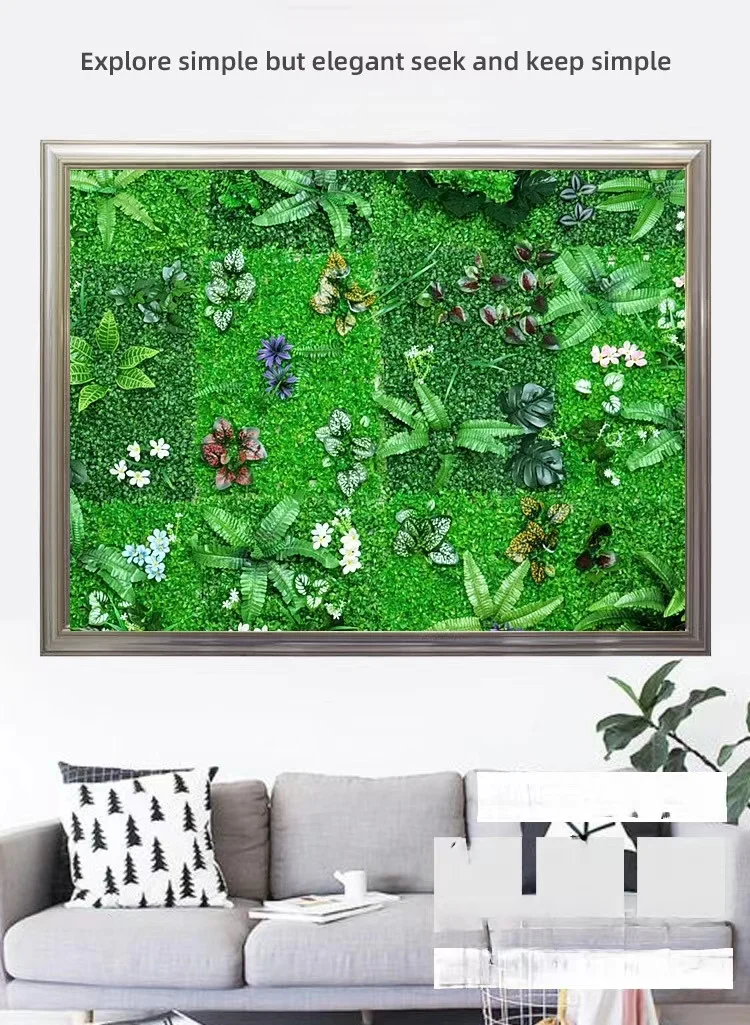 Neue künstliche Pflanze Rasen Hintergrund Wand Simulation Gras Blatt Hochzeit Dekoration grünen Teppich Rasen Wohnkultur gefälschte Pflanze – Detail 6