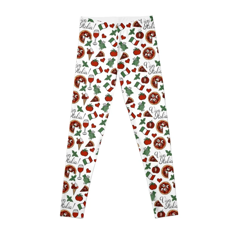 

Viva Italia Pattern Leggings Pants sport gym's sportswear fitness set gym Women's fitness Womens Leggings