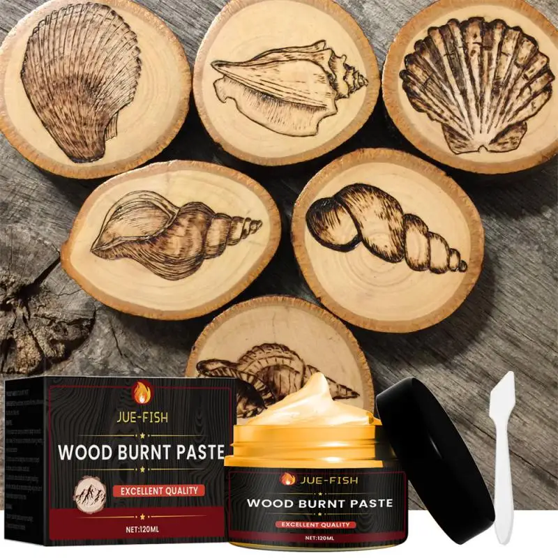 

Wood Burning Gel Easy To Apply Burn Paste For Wood Craft Combustion Gel Multifunctional DIY Pyrography Accessories For Paper