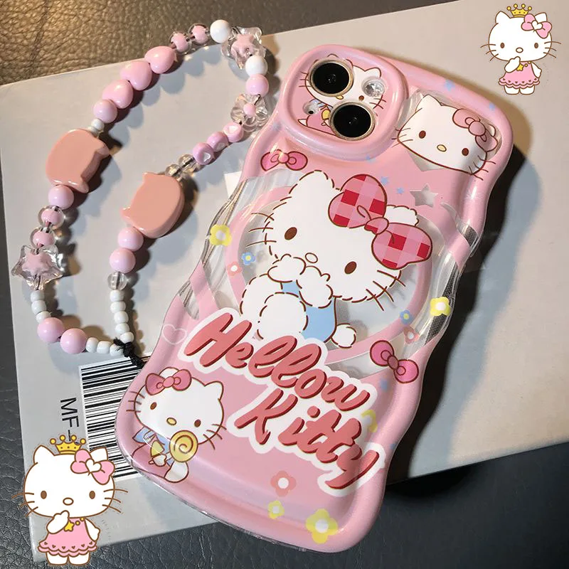 

Hello Kitty Cartoon IPhone13 14 11Pro Max Phone Case 12 Mini Xs Max Kawaii Anime Sweet All Inclusive Fall Protection Girl Gifts