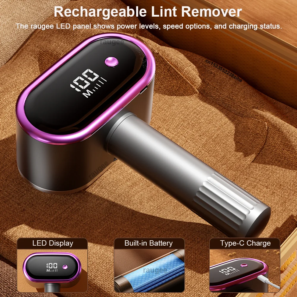 Electric Clothes Lint Remover Hair Ball Trimmer USB Lint Shaver With Double Motor High-Speed Clothes Pellet Fluff Remover 6