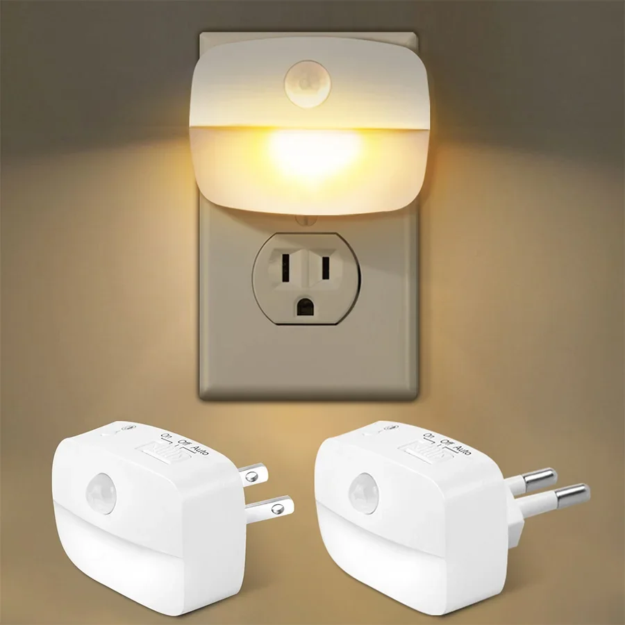LED Motion Sensor Night Light - Ambient Lighting for Bedroom, Hallway, and Bathroom