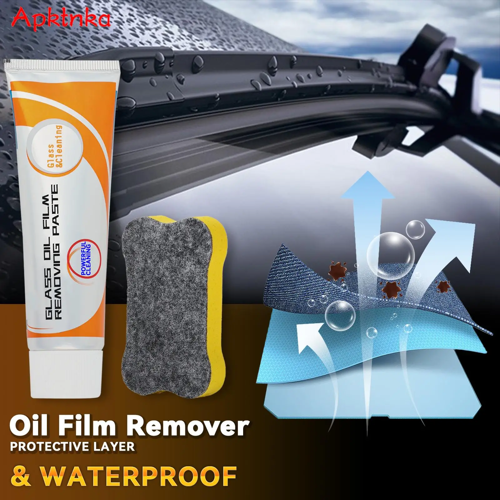 

Car Glass Oil Film Removing Paste Deep Cleaning Polishing Glass Cleaner for Auto Windshield Home Streak-Free Shine Glass Cleaner