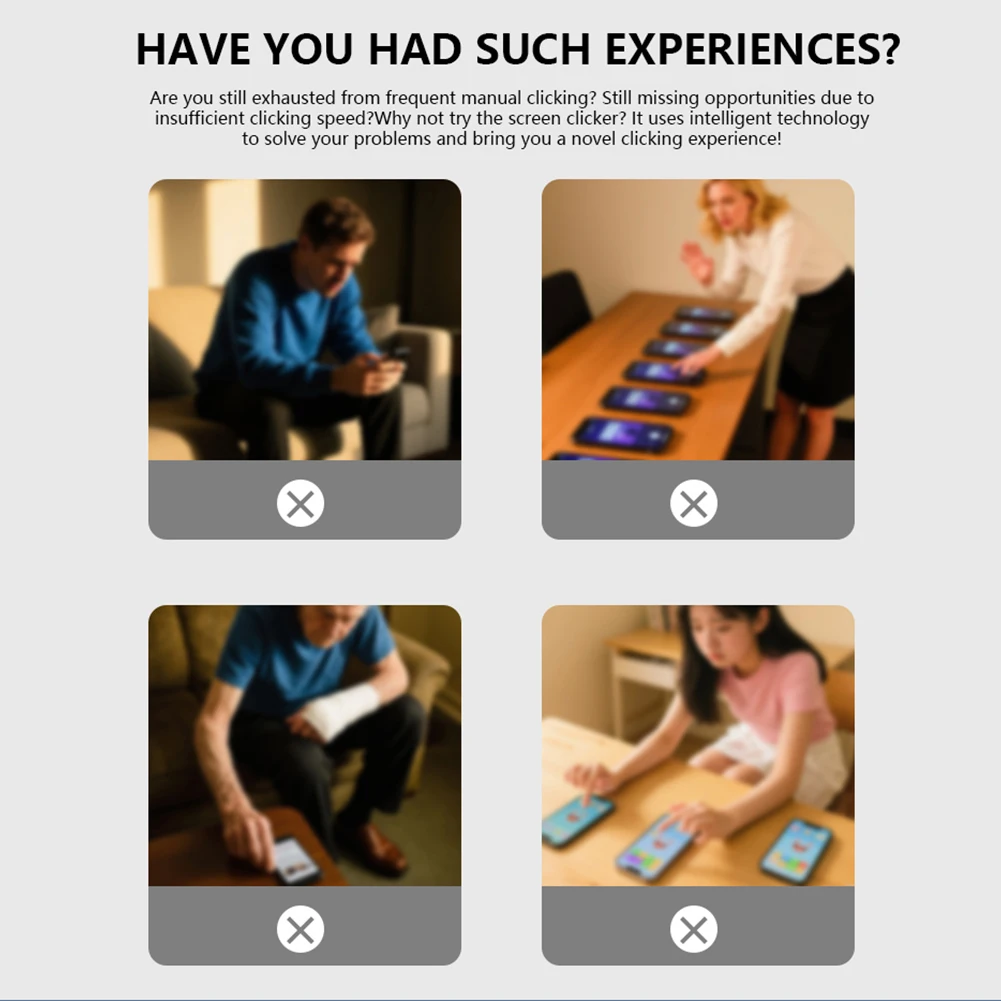 Fast Click Simulation Finger Continuous Click Phone Screen Auto Clicker Smart Phone Device Speed Clicker Auto Simulation Tapper