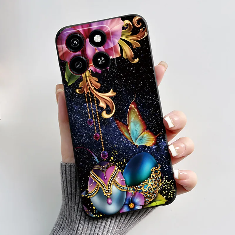 Black Shockproof Silicone Phone Case with Cute Cat Design - Aesthetic Bumper Cover