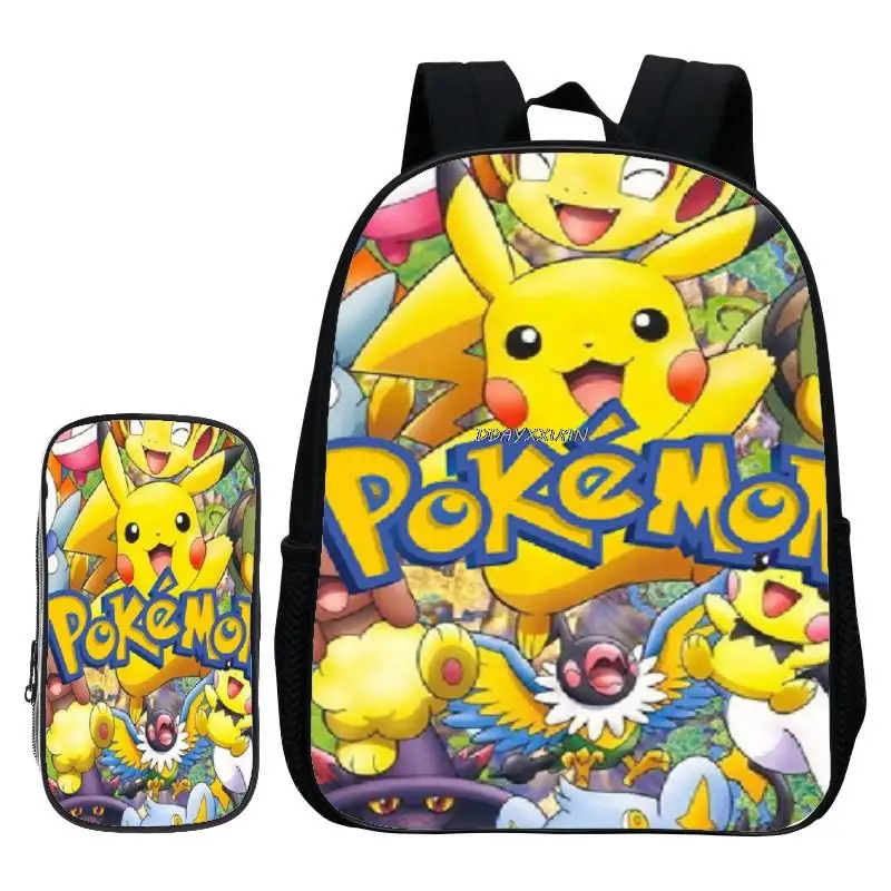 Pokemon Pikachu School Bag Crianças 1 ° Para 3 ° Grau Leve Dacron Moda  Criativa Reflexiva Impermeável Respirável Mochila - AliExpress