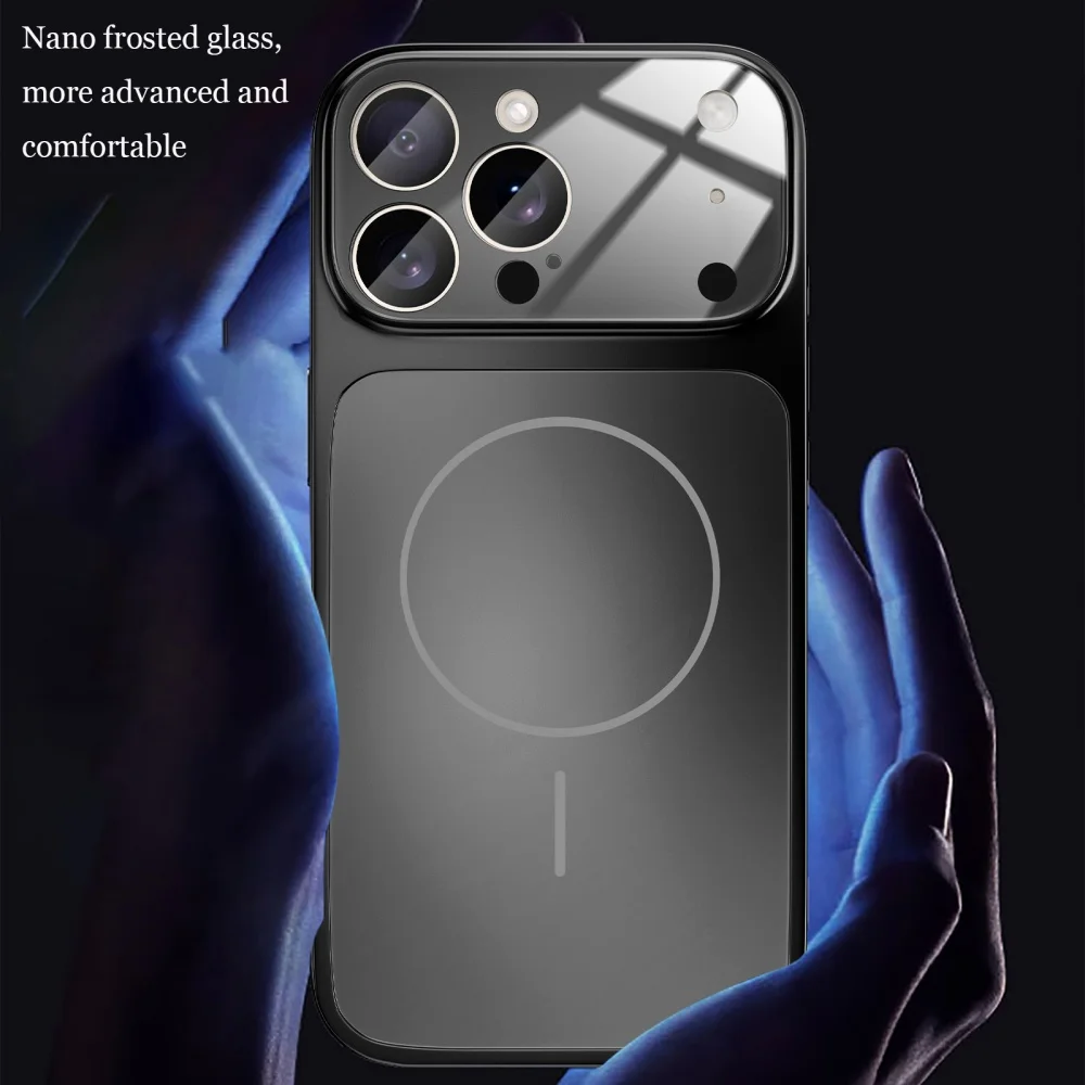 Enhanced Product Title:  
Premium Glass Nano Matte Case with Magnetic Wireless Charging Compatibility