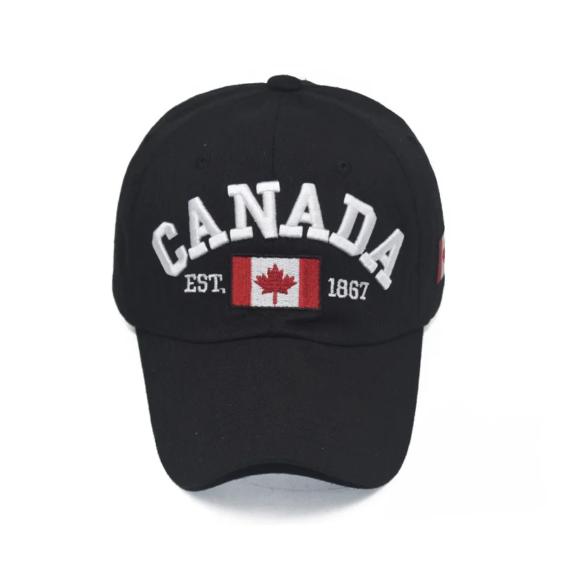 Canada Dad Unisex Cotton Baseball Cap Maple Leaf Flag Cap Embroidered Unisex Cap Outdoor Sun Hats for Adult 3