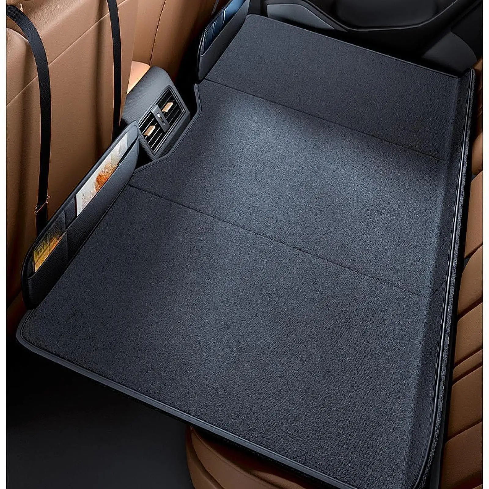 Car Bed Mattress Car Back Seat Bed with Storage Pocket Easy to Install