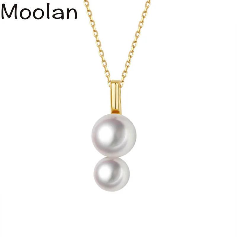 

Moolan Jewel's New Stylish Double Bead Pendant Necklace For Women's Anniversary Wedding Neckl Chain