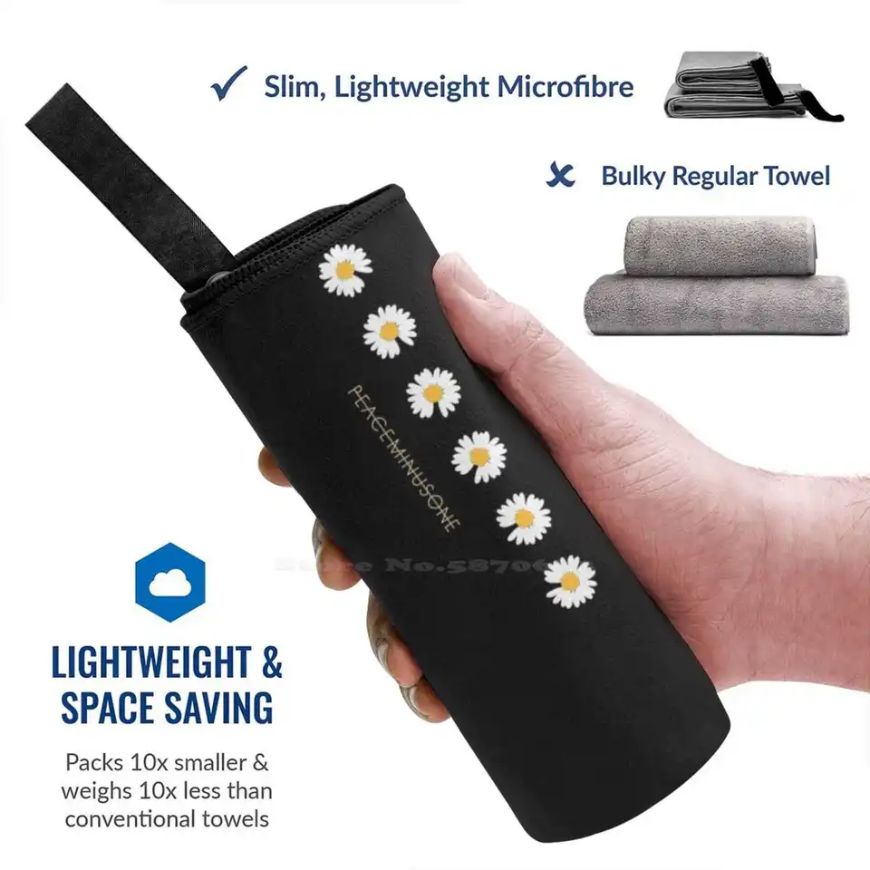 Peaceminusone PMO BEACH TOWEL #1 BLACK