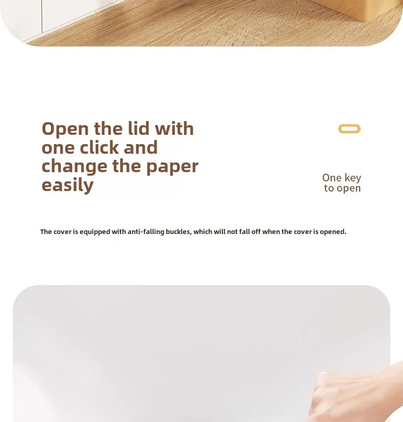 Ecoco Multi-Functional Wall-Mounted Tissue Box With Tissue Inside