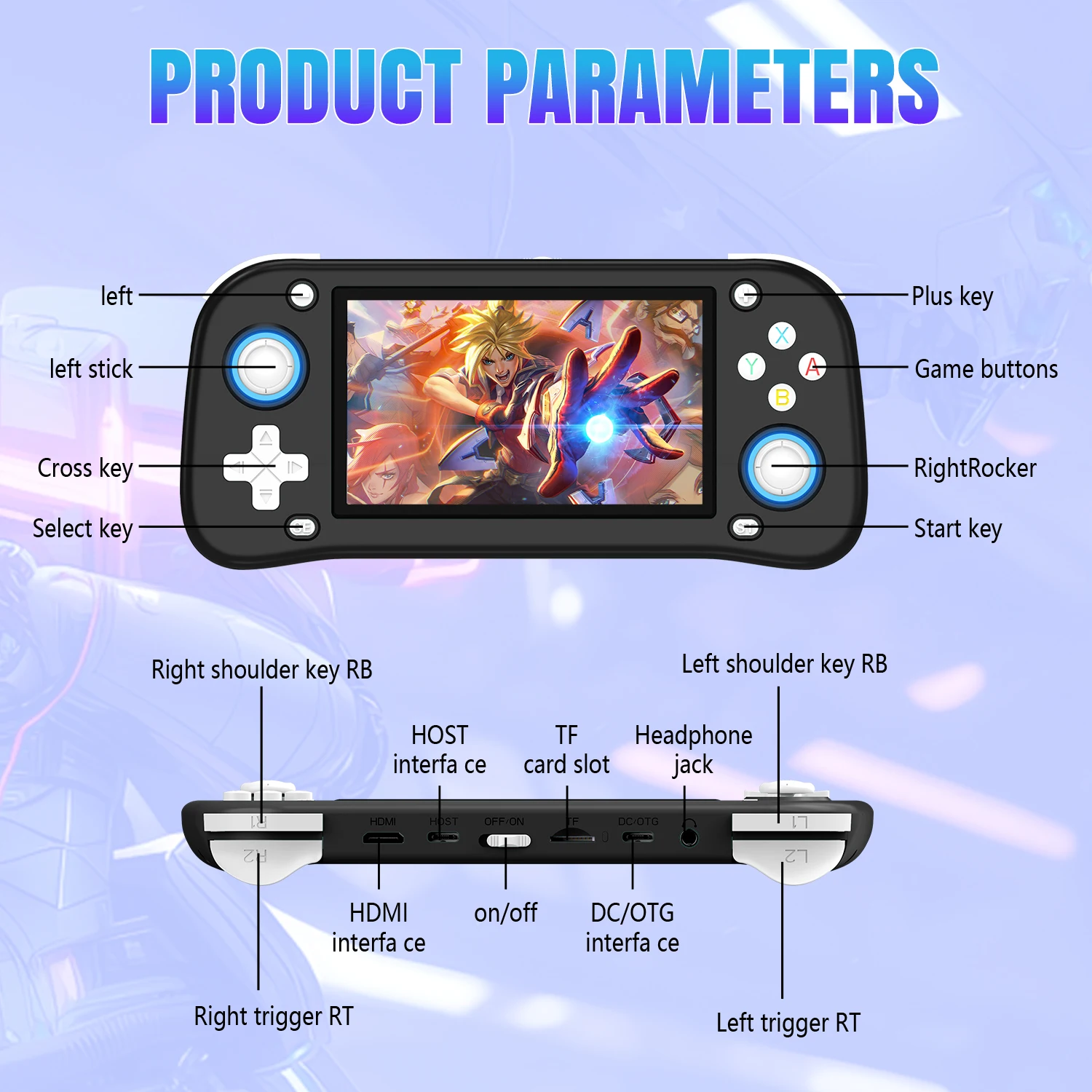 XF43 レトロハンドヘルドゲームコンソールオープンソース 4.3 