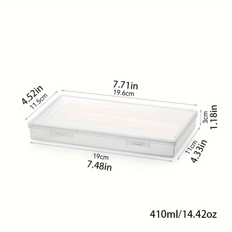 1pc Butter Cheese Storage Box, Portable Refrigerator Fruit Vegetable Fresh-keeping Packaging Box, Transparent Cheese Container 5