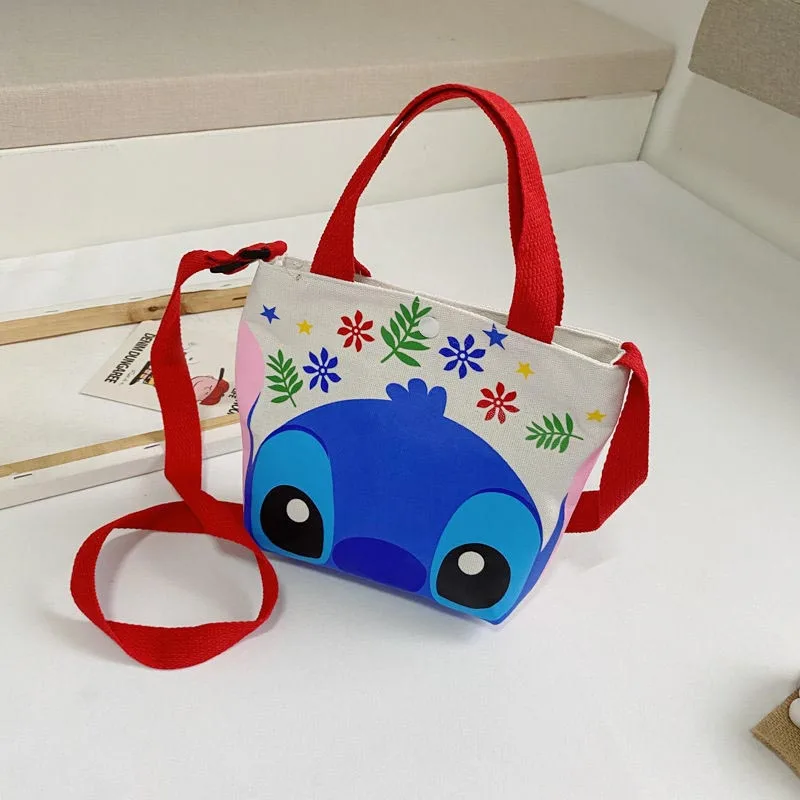 New Fashion Minnie Canvas Girls Shoulder Bag Cute Messenger Bag Kids Women Coin Purse Mini Crossbody Handbag