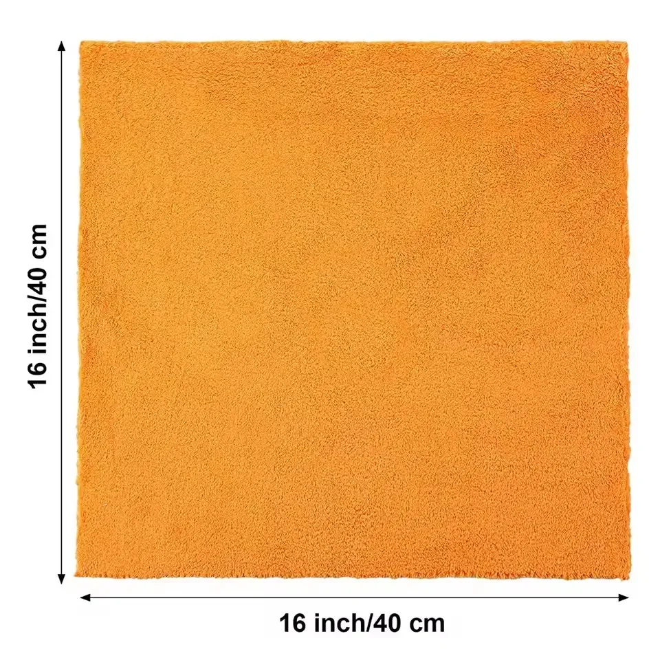 40x40cm Absorbent Microfiber Cloth Kitchen Cleaning Microfiber Automotive Towel Details Dry Cleaning Polishing Towel Plush