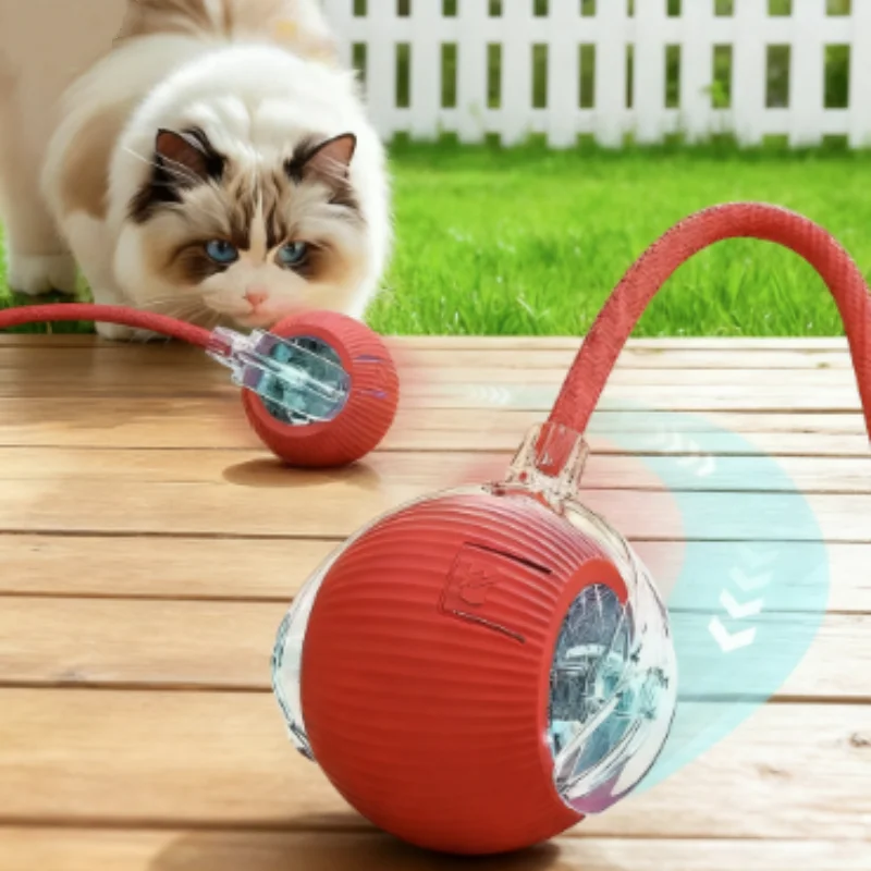 New Automatic Interactive Cat Ball Toy Rechargeable Smart Electric Rolling Ball with Faux Tail for Dog And Cat Training New Automatic Interactive Cat Ball Toy Rechargeable Smart Electric Rolling Ball with Faux Tail for Dog And Cat Training