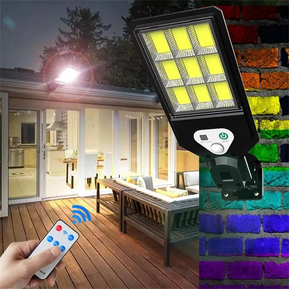 LED Lamp Solar Garden Lights LED Street Lamp LED Wall Light LED Solar Street Lights Outdoor IP65 Solar Security Wall Light Motion Sensor With 3 Lighting Modes for Garden Yard Garage