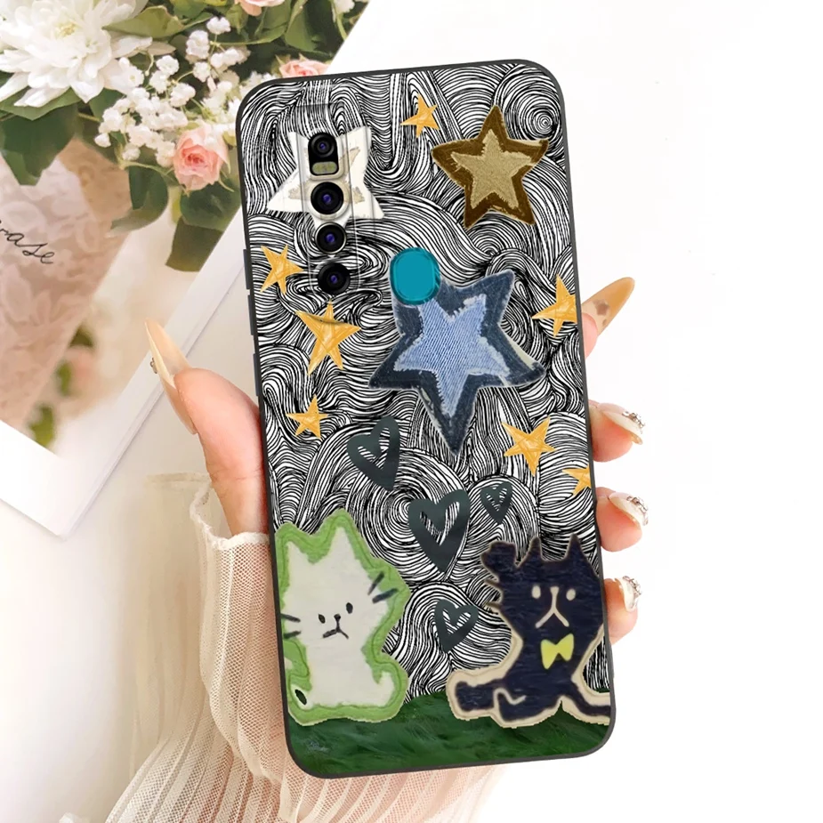 Cute Cat Panda Cartoon Soft Silicone Case Cover