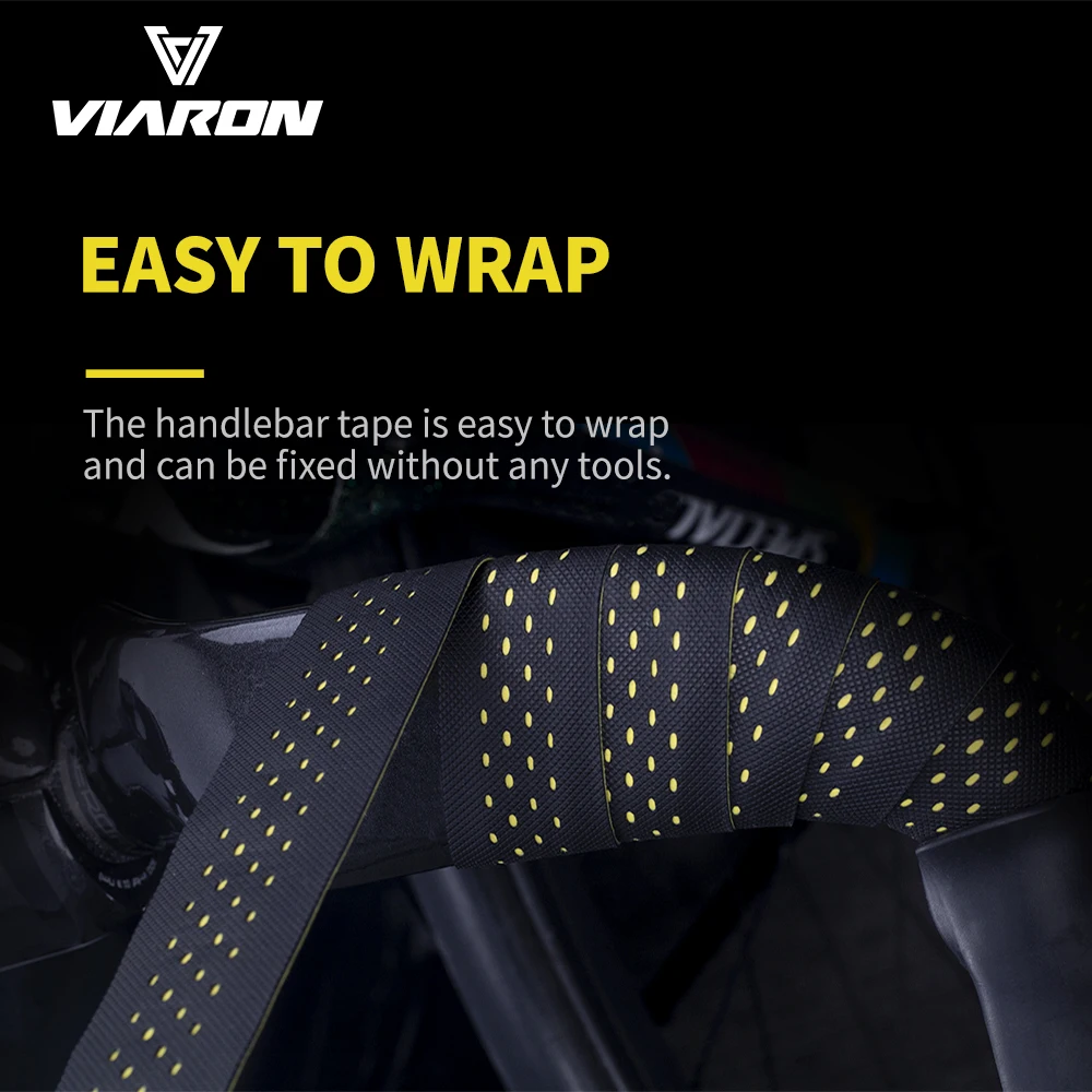 VIARON Road Bicycle Handlebar Tape 1Pair Cycling Soft PU EVA Anti-Slip MTB Bike Bar Tape Shock Absorption