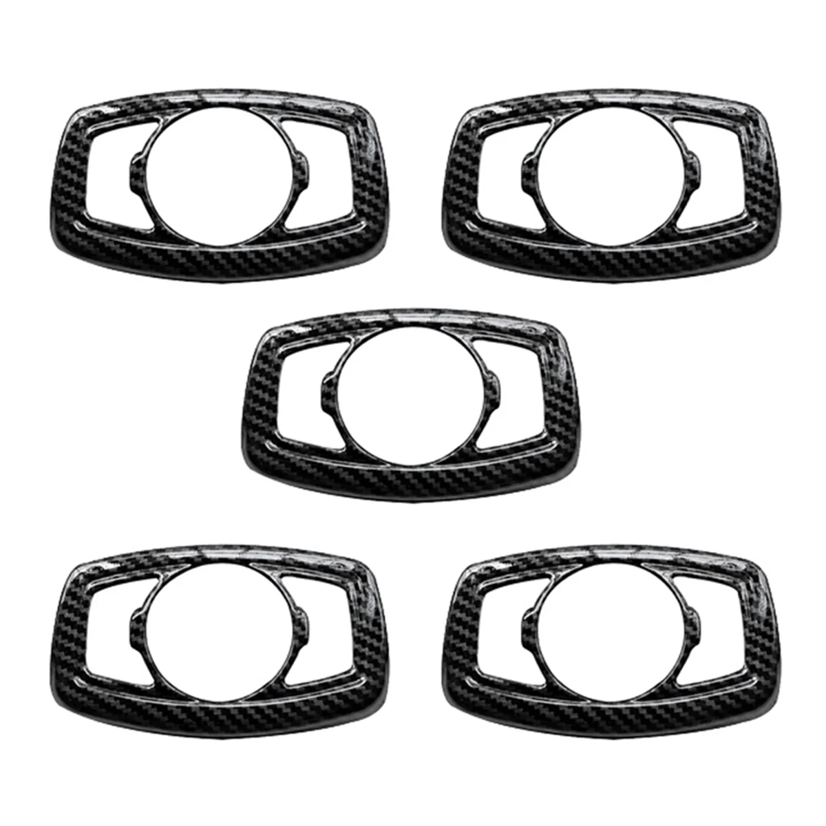 

5X Carbon Fiber Headlight Lamp Switch Cover Trim Control Button Frame for Ford Ranger / Everest 2015-2021 Accessories