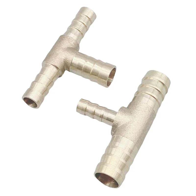 Pipe Fitting 4mm 5mm 6mm 8mm 10mm 12mm 14mm 16mm Tee Type Reducing Hose Barb Brass Barbed Tube Pipe Fitting Reducer Coupler Connector Adapter