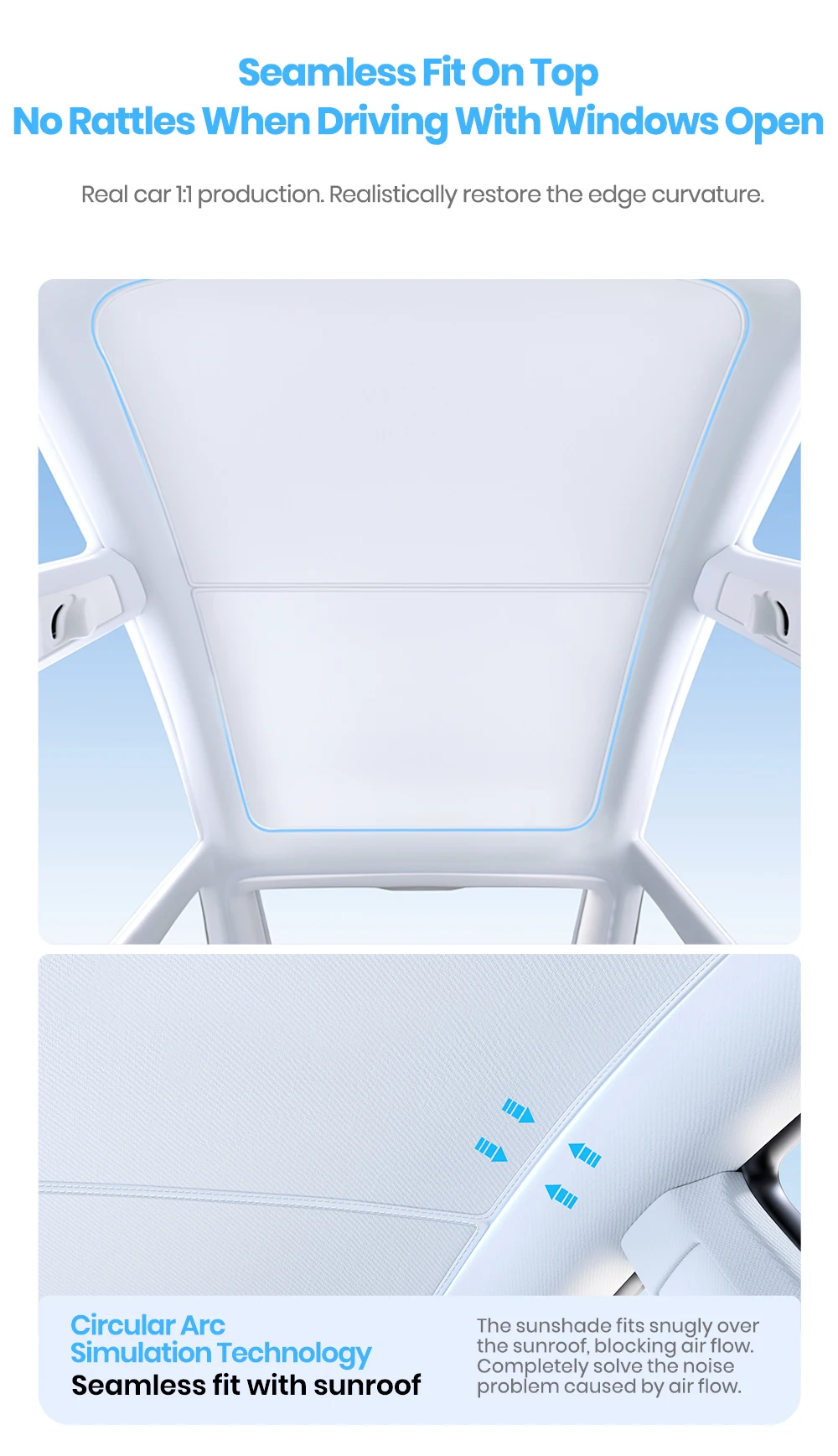 Sunroof honeycomb Sunshades For Tesla Model 3 Highland Model Y Juniper 2021-2025