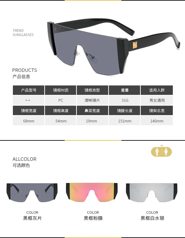 Classic Square Sunglasses For Women Flat Top Designer Shades Uv400_voghion.com
