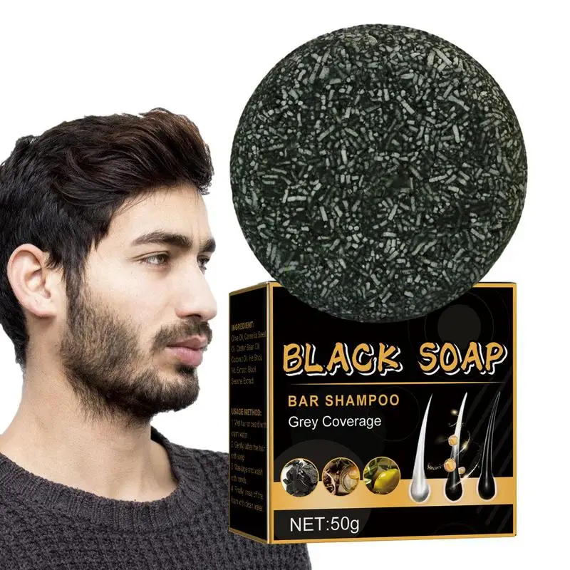 Cabelo escurecimento Shampoo Bar, Sabão Anti Caspa, Limpeza Profunda, Melhorar a Comichão na Cabeça, Frizz Preto Nutrição, Cuidados com o Cabelo, Bonito, Novo