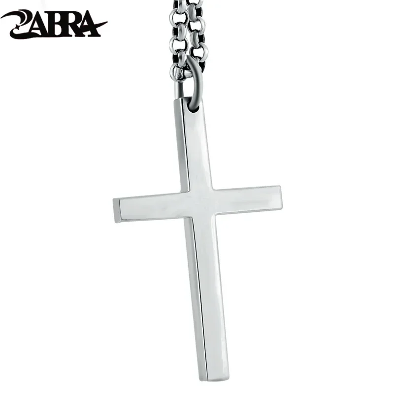 Silver Pendant 925 Sterling Silver 4mm 45.5*28.7mm Cross For Men Women