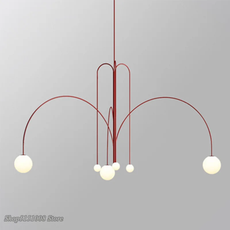 Pendant Lights Italian Led Iron Bedroom Living Room Branch Glass Bedside Kitchen Hanging