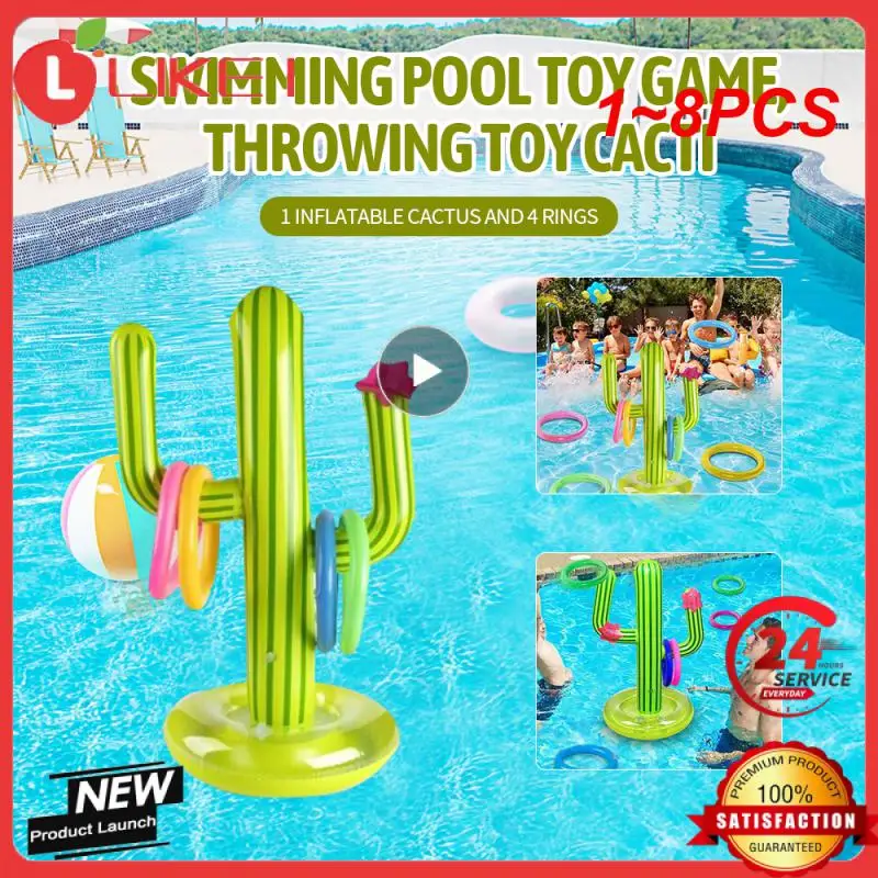 

1~8PCS Inflatable Cactus Outdoor Swimming Pool Toss Bar Party Beach Travel Pool Toys Set Water Game Floating Water Sport Fun Toy