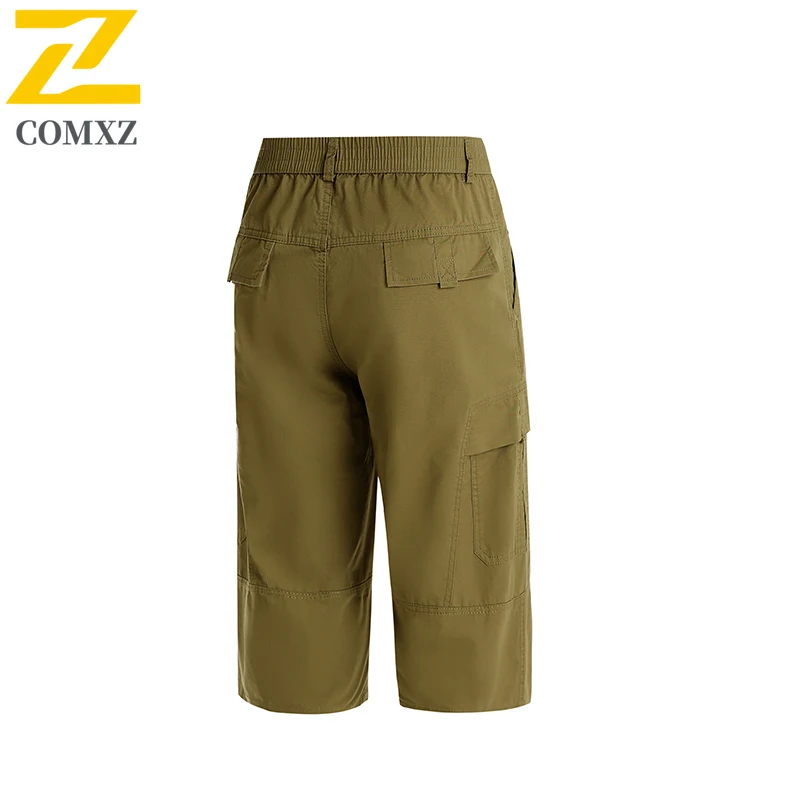 Men's Cargo Capri Pants Summer Loose Fit Workwear Shorts Large Size 2025 New Oversized Casual Mid-Length Shorts for Men 2