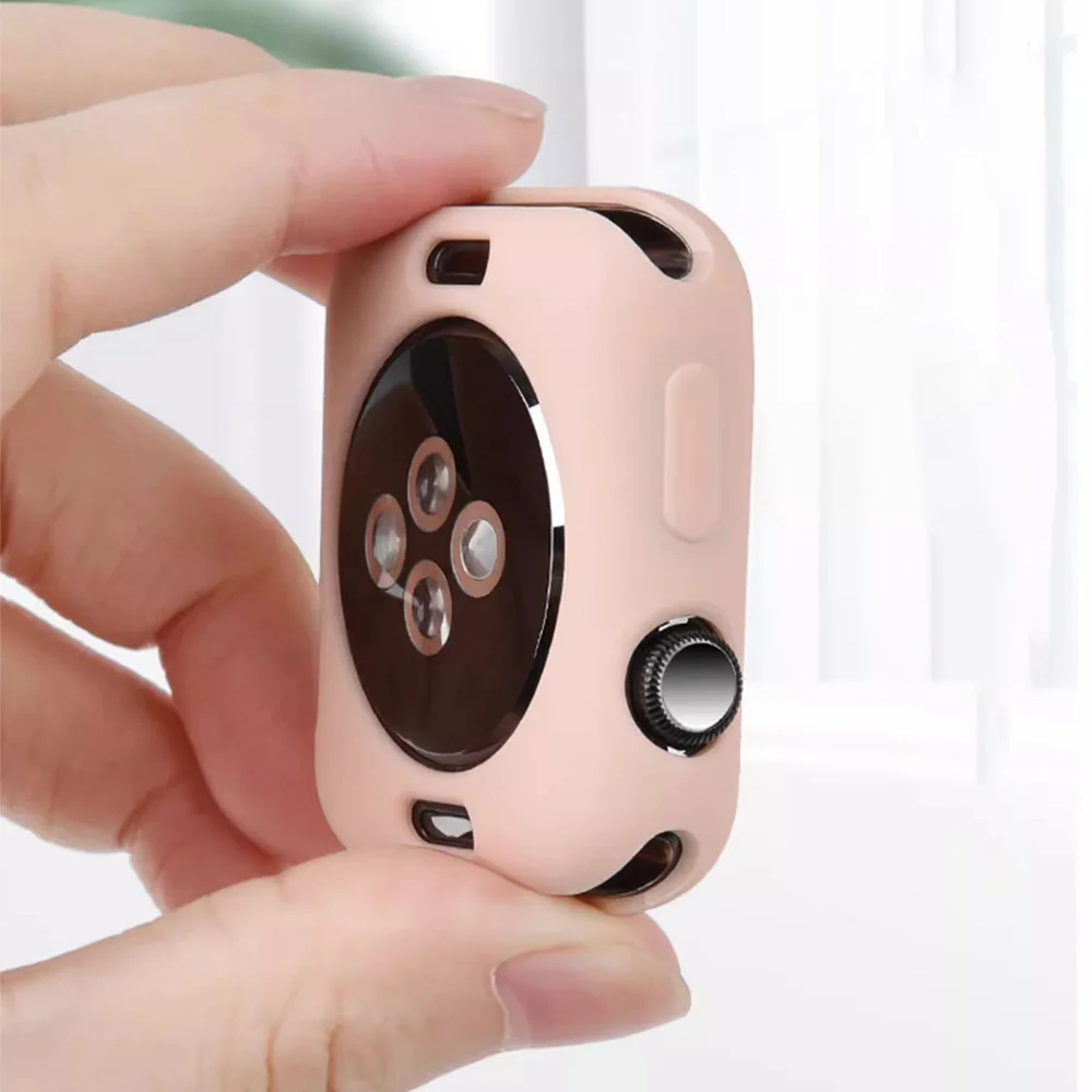 Silicone Protective Bumper Case for Apple Watch Accessories