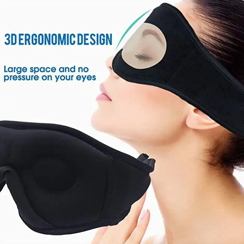 Sleep Mask Bluetooth Headphones 3D Eye Mask Wireless Air Travel 5.0 Headband Soft Elastic Comfortable Music Earphones