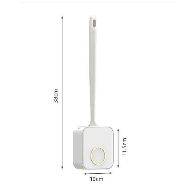 Könnyű Luxus Wc Kefe Háztartás Nélkül Nincs Halott Sarok Falra Szerelt Tisztító Készlet Fürdőszoba Műtárgy Mosószerszám - Image 6