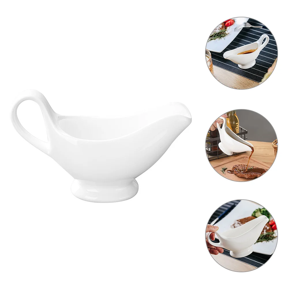 

Jug Milk Creamer Pitcher with Handle Server Maple Syrup Dispenser Coffee White Ceramic
